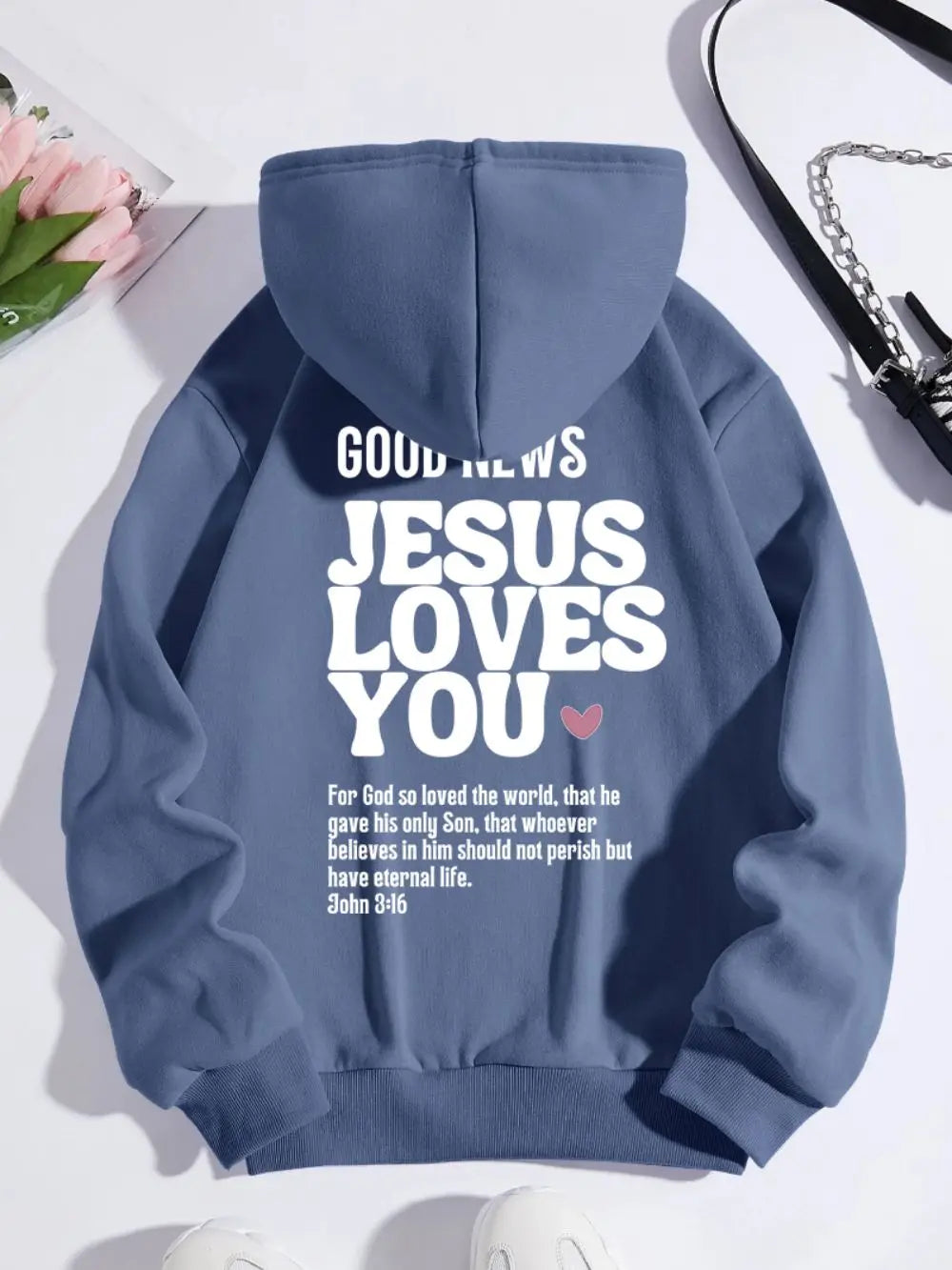 Good News Jesus Loves You Oversized Hoodie