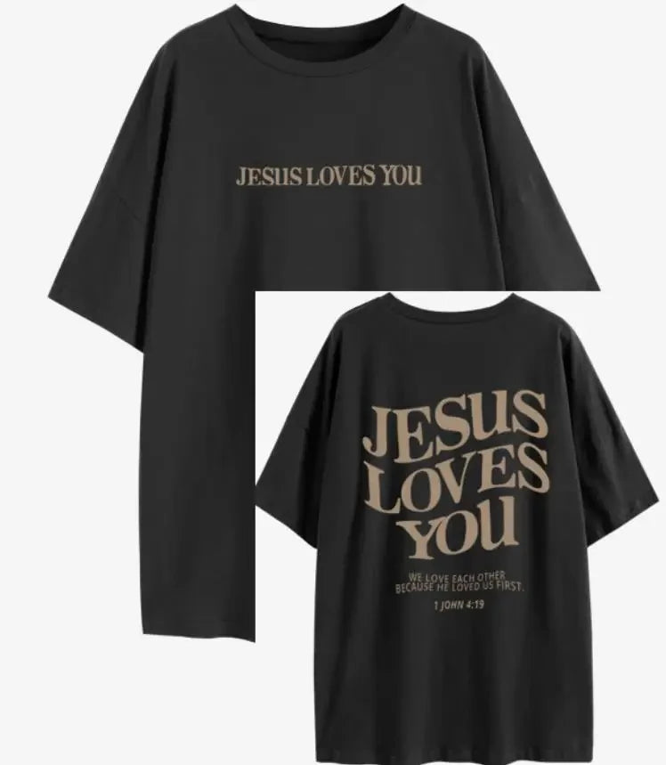 Jesus Loves You Christian Oversized T-Shirt