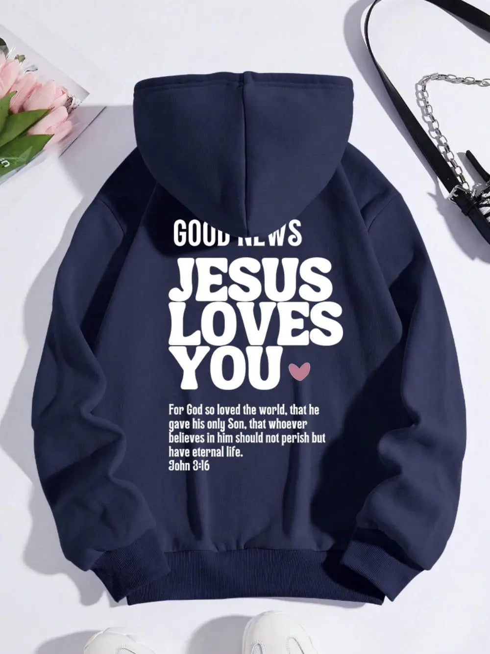 Good News Jesus Loves You Oversized Hoodie