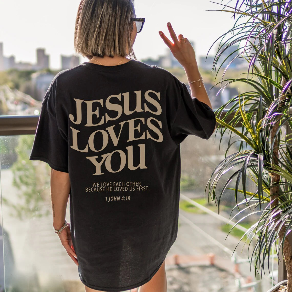 Jesus Loves You Christian Oversized T-Shirt