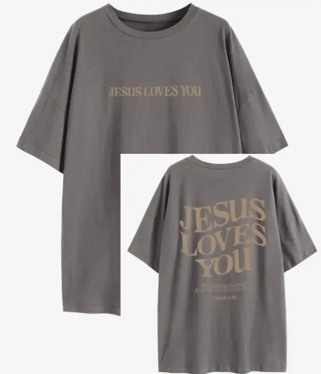 Jesus Loves You Christian Oversized T-Shirt